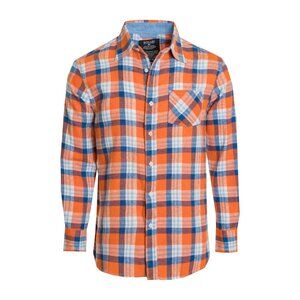 NWT Mens Size Large Bogari Plaid Pattern Flannel Button Front Shirt Top NEW